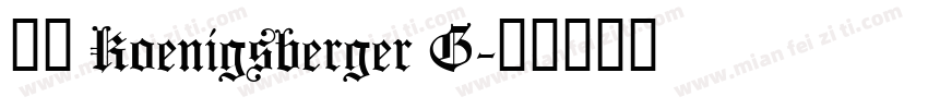 下载 Koenigsberger G字体转换